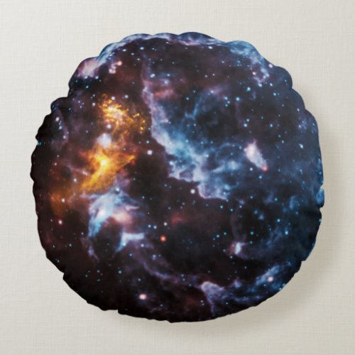 Pulsar Neutron Star Galaxy Image Round Pillow