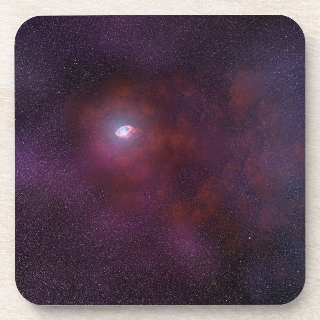 Pulsar Wind From A Neutron Star. Beverage Coaster (Front)