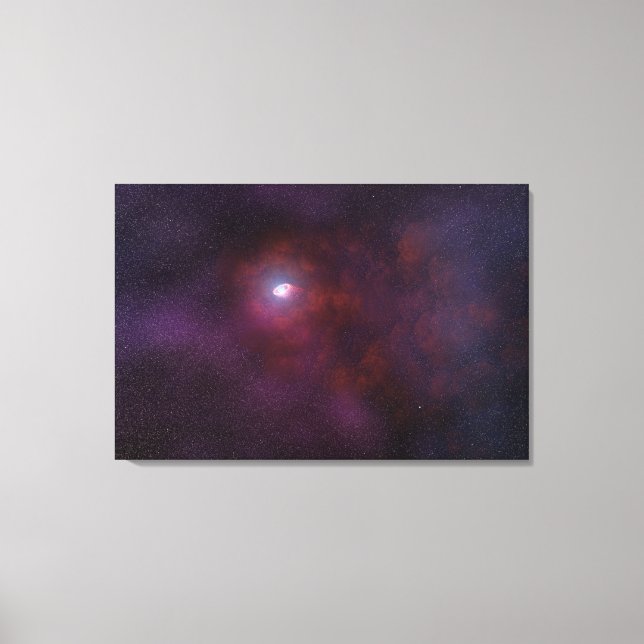 Pulsar Wind From A Neutron Star. Canvas Print (Front)
