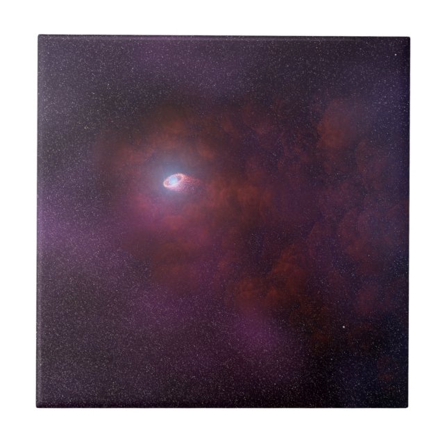 Pulsar Wind From A Neutron Star. Ceramic Tile (Front)