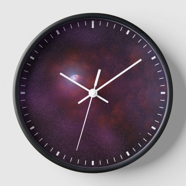 Pulsar Wind From A Neutron Star. Clock (Front)