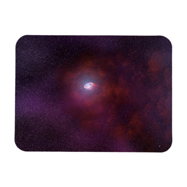 Pulsar Wind From A Neutron Star. Magnet (Horizontal)