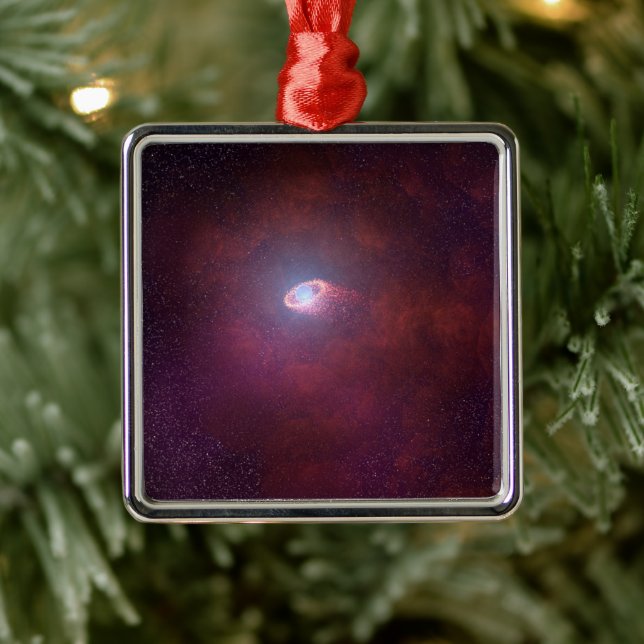 Pulsar Wind From A Neutron Star. Metal Ornament (Tree)