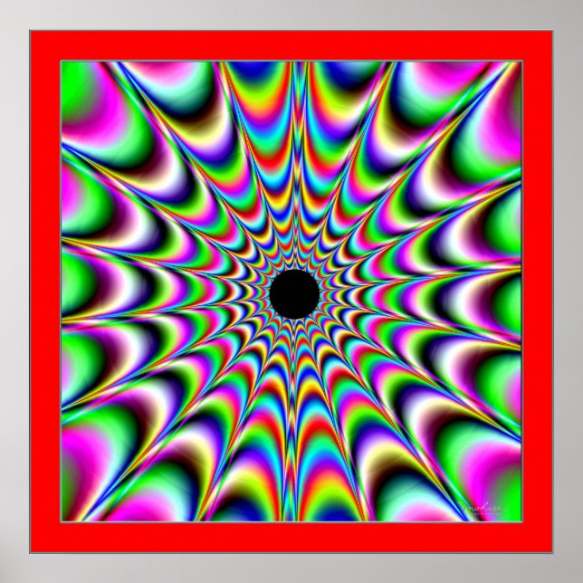 Pulsating Black Center and Beaming Colors I Poster (Front)