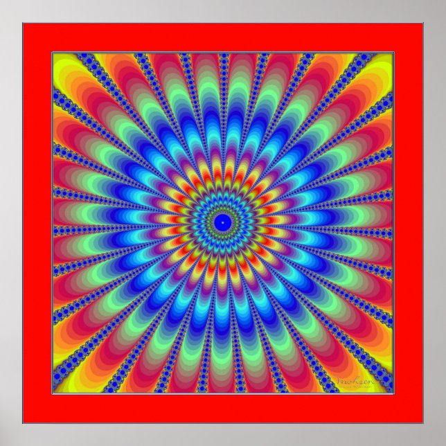 Pulsating Colors Illusion Poster (Front)
