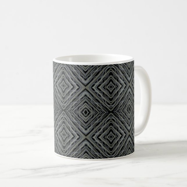 Pulsating Rhythm Modern Abstract Art Illustration  Coffee Mug (Front Right)