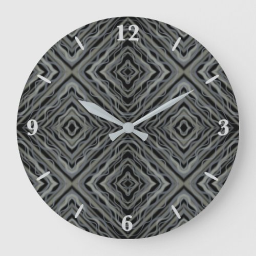 Pulsating Rhythm Modern Abstract Art Illustration  Large Clock