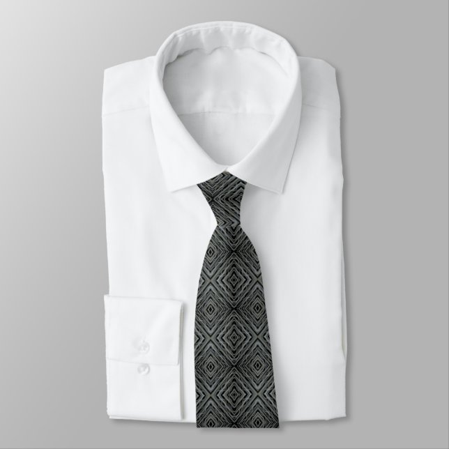 Pulsating Rhythm Modern Abstract Art Illustration  Neck Tie (Tied)