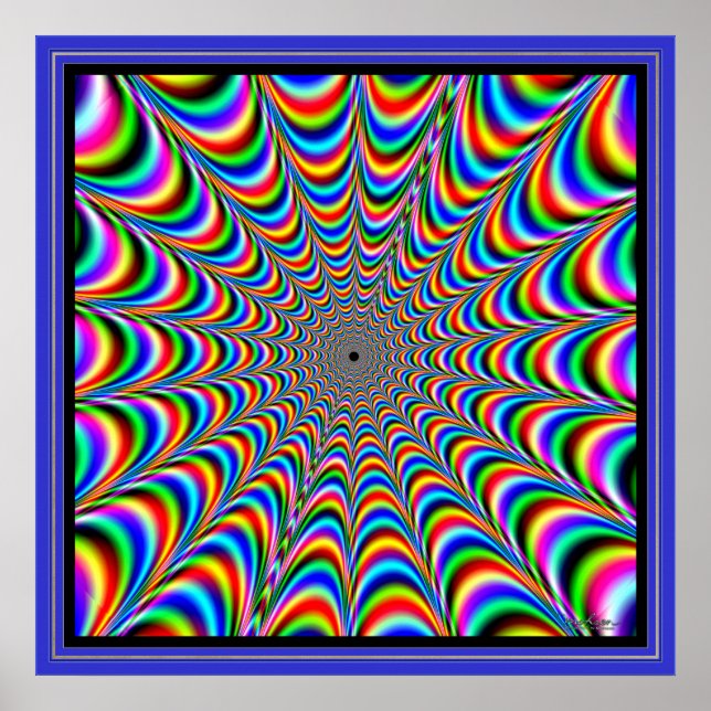 Pulsating Spider Web of Colors Poster (Front)