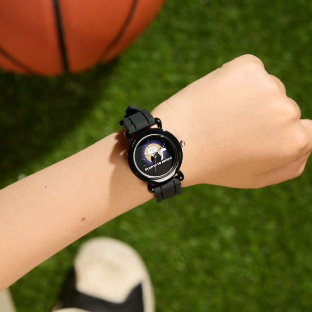 Pulse Clock/Wristwatch - Cat, License to Meow Watch (Wrist)