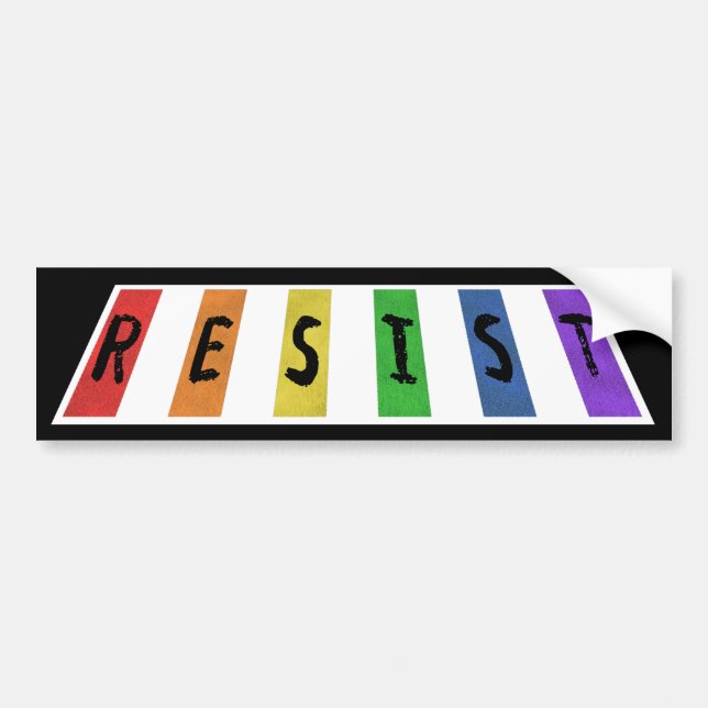Pulse Crosswalk Chalk Resist Bumper Sticker (Front)