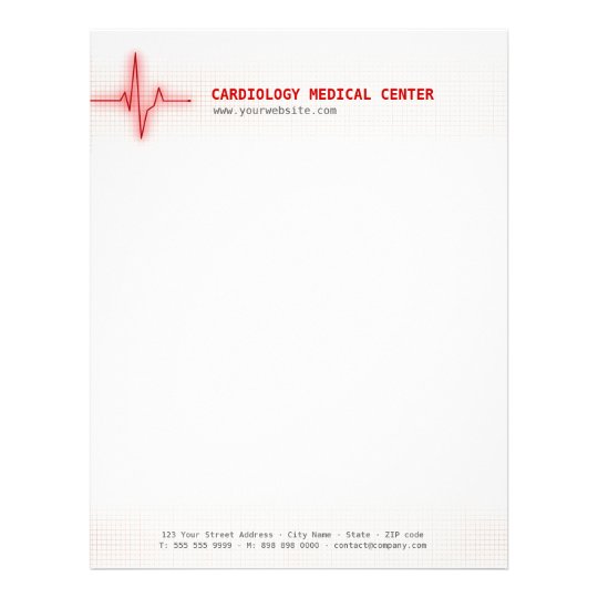 Pulse Heart Signal Cardiology letterhead | Zazzle.com
