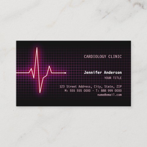 Pulse Heartbeat Cardiology business card