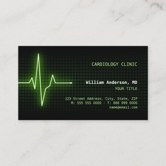 Pulse Heartbeat Ecg Business Card Zazzle Com