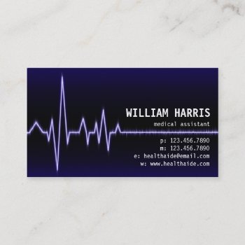 Pulse Meter - Blue Business Card by fireflidesigns at Zazzle