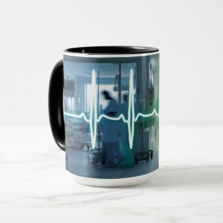 Pulse of Care: The Heartbeat of a Hospital Mug