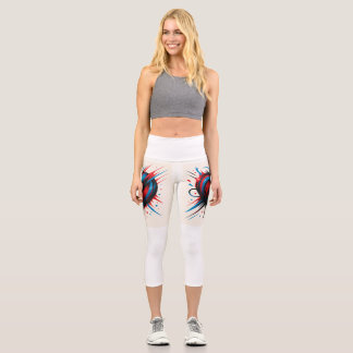 “Pulse Pop Capri Leggings – Art in Every Step”