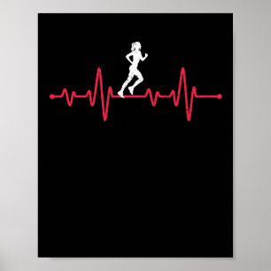 Pulse runner funny athletics jogging poster