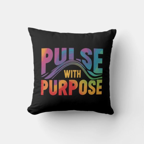 Pulse with Purpose Throw Pillow