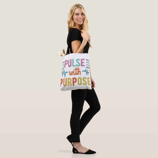 Pulse With Purpose Tote Bag (On Model)