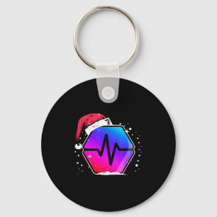 Pulsechain Pls To The Moon Santa Father Christmas Keychain