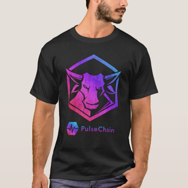 PulseChain T-Shirt (Pulse Chain Crypto Bull) (Front)