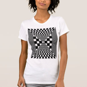 Pulsing Checkered Design T-Shirt