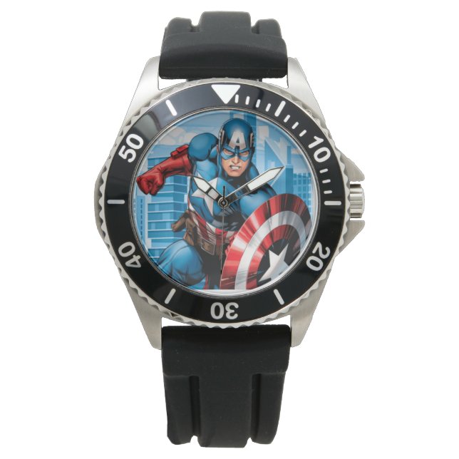 PULSO CAPITAO AMERICA LOGO WATCH (Front)