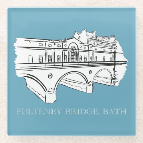 Pulteney Bridge Bath England Glass Coaster