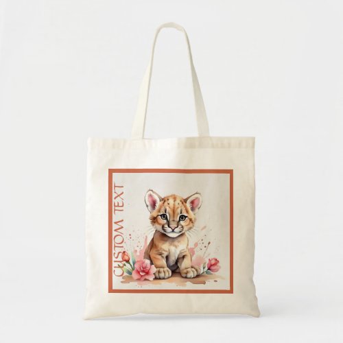 Puma Baby American cat School Gift Library Custom  Tote Bag