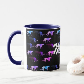 Puma Cats Custom Name  Ringer Combo Mug