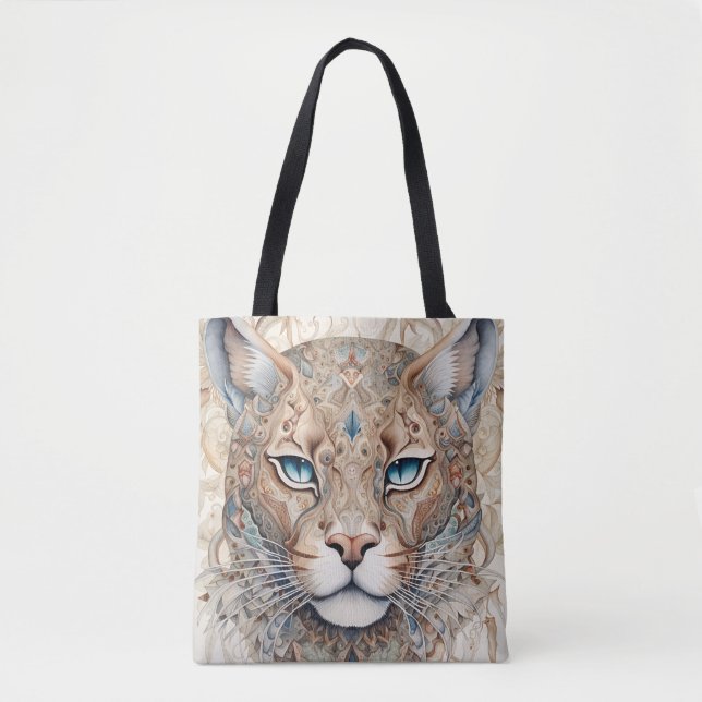 Puma Face Surreal Art  Tote Bag (Front)