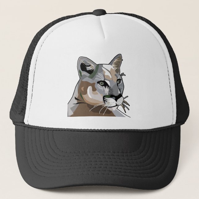 Puma,Mountain Lion,Cougar Trucker Hat (Front)