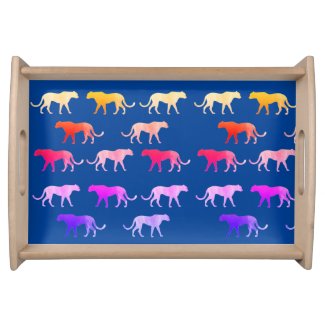 Puma Watercolor Art  Serving Tray