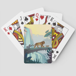 Pumbaa, Simba, & Timon Crossing Log Playing Cards
