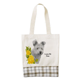 Pumi and Yellow Roses Zazzle HEART Tote Bag
