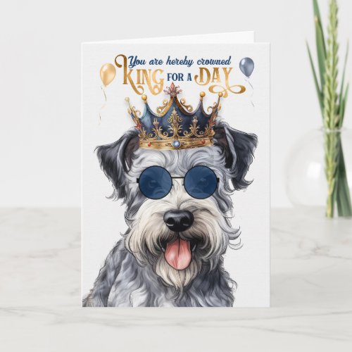 Pumi Dog King for a Day Funny Birthday Card