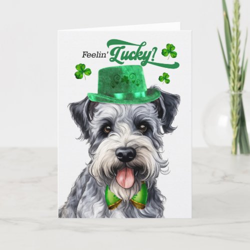 Pumi Dog Lucky St Patricks Day Holiday Card