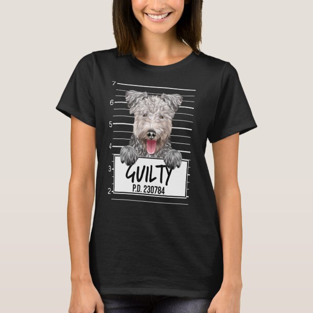 Pumi Mugshot Guilty Dog T-Shirt (Front)