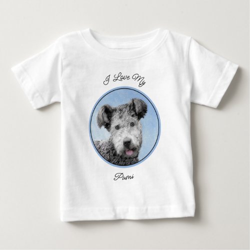 Pumi Painting _ Cute Original Dog Art Baby T_Shirt