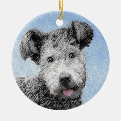 Pumi Painting _ Cute Original Dog Art Ceramic Ornament