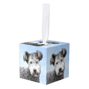 Pumi Painting - Cute Original Dog Art Cube Ornament