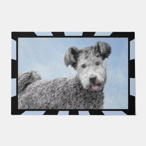 Pumi Painting _ Cute Original Dog Art Doormat