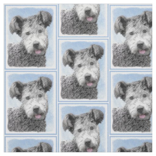 Pumi Painting - Cute Original Dog Art Fabric
