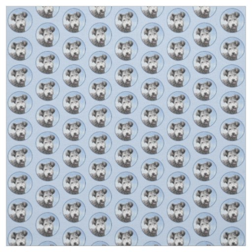 Pumi Painting - Cute Original Dog Art Fabric