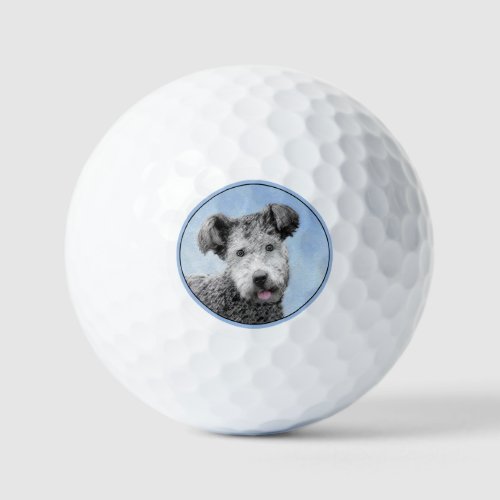Pumi Painting _ Cute Original Dog Art Golf Balls