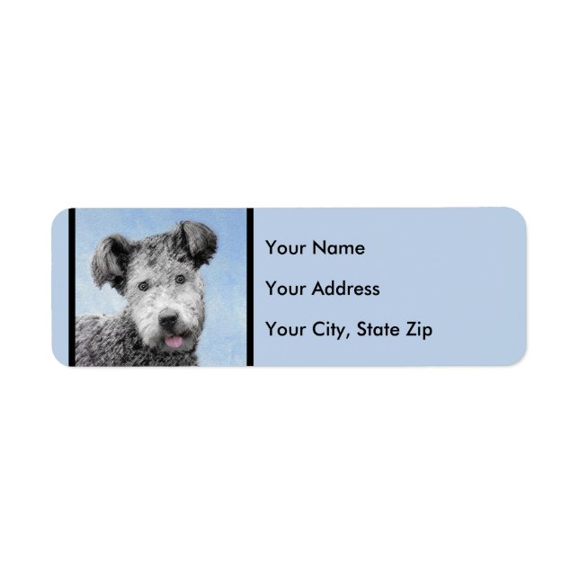 Pumi Painting - Cute Original Dog Art Label (Front)