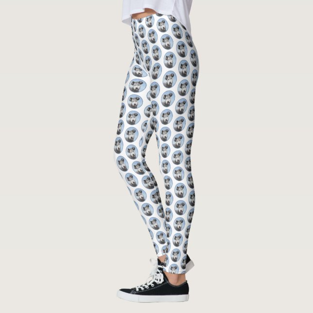 Pumi Painting - Cute Original Dog Art Leggings (Left)