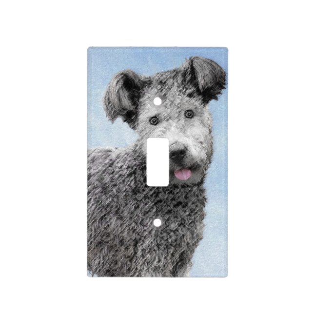 Pumi Painting - Cute Original Dog Art Light Switch Cover (Front)