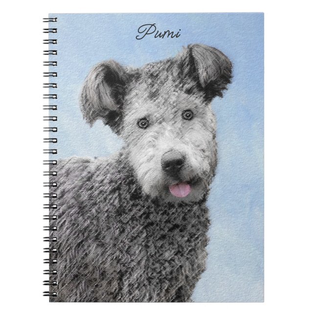 Pumi Painting - Cute Original Dog Art Notebook (Front)